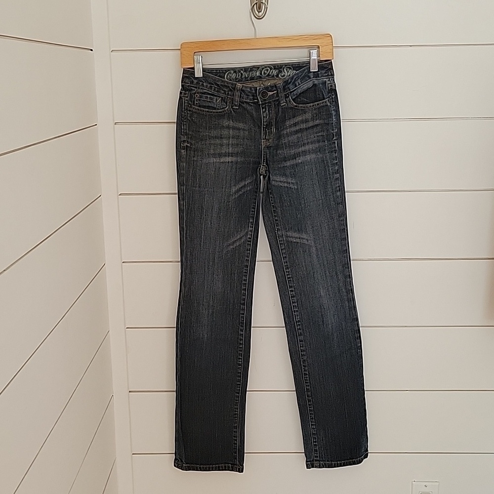 CONVERSE ONE STAR size 26 "delancey" classic straight blue jeans